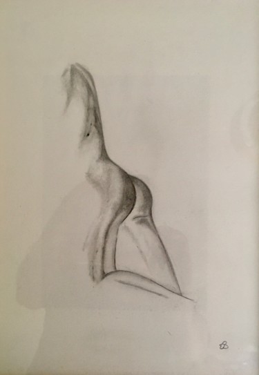 Drawing titled "Silhouette" by Olibo, Original Artwork, Pencil