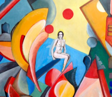 Malerei mit dem Titel "Summertime" von Olimpia Pino, Original-Kunstwerk, Öl