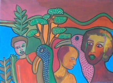 Pintura intitulada "Anima-gentes" por Olinda Gil, Obras de arte originais