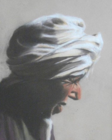 Painting titled "Tunisian man 2" by Olayinka Taylor-Lewis, Original Artwork, Oil