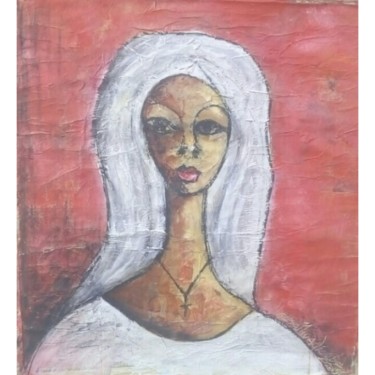 Malerei mit dem Titel "First Communion" von Olisa Nwadiogbu, Original-Kunstwerk, Acryl