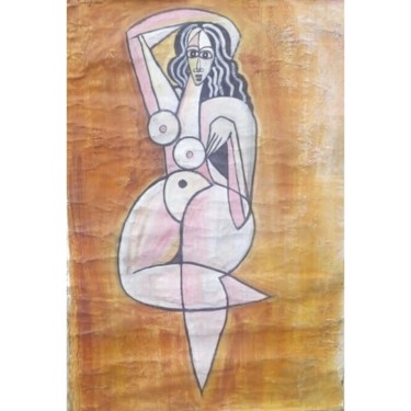 Картина под названием "Model" - Olisa Nwadiogbu, Подлинное произведение искусства, Акрил