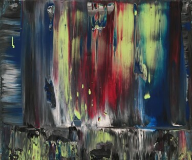 Pintura titulada ""Northern Lights" E…" por Olita Art, Obra de arte original, Scratchboard Montado en Bastidor de camilla de…