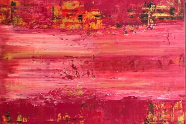 Картина под названием "San Francisco sunset" - Olita Art, Подлинное произведение искусства, Акрил Установлен на Деревянная р…