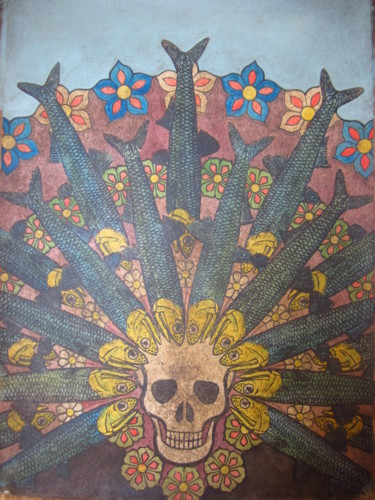 Dessin intitulée "la mort vous va si…" par Oliv, Œuvre d'art originale