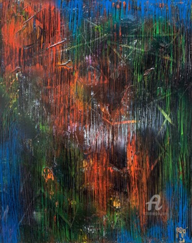 Картина под названием "DEMON" - Oliver Staeuber, Подлинное произведение искусства, Акрил