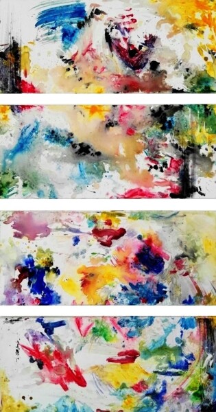 Peinture intitulée "Poème chromatique" par Olivia Appelius, Œuvre d'art originale, Acrylique