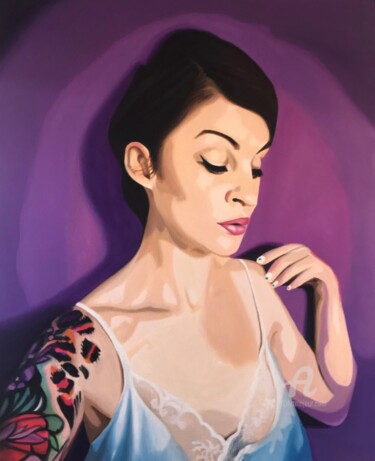 Картина под названием "Ave Fenix" - Olivia Caballero González, Подлинное произведение искусства, Масло