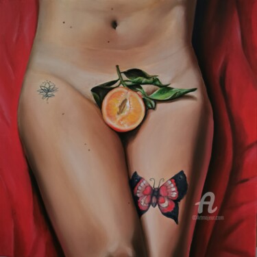 Картина под названием "Bodegones" - Olivia Caballero González, Подлинное произведение искусства, Масло