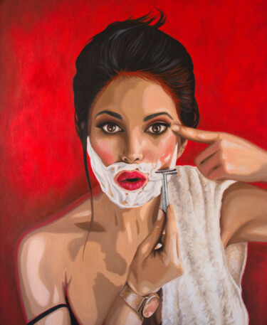 Peinture intitulée "Bi-Sensual" par Olivia Caballero González, Œuvre d'art originale, Huile