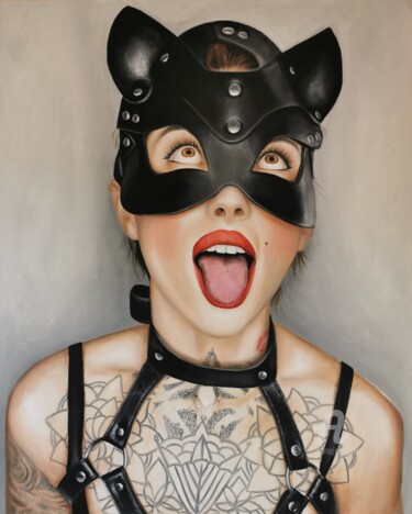 Картина под названием "Lilith" - Olivia Caballero González, Подлинное произведение искусства, Масло