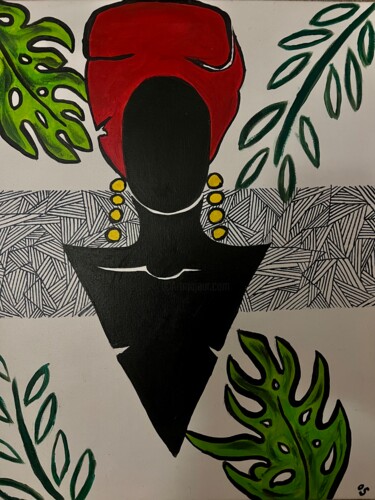 Картина под названием "LA FEMME EN NOIR" - Olivia Emélia J Sloane, Подлинное произведение искусства, Акрил Установлен на Дер…