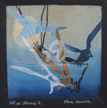 Incisioni, stampe intitolato "Vol de sternes 2" da Olivia Quintin, Opera d'arte originale, incisione