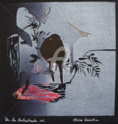 Gravures & estampes intitulée "De la balustrade 11" par Olivia Quintin, Œuvre d'art originale, Gravure