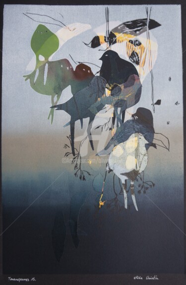 Incisioni, stampe intitolato "Tournepierres 15" da Olivia Quintin, Opera d'arte originale, incisione
