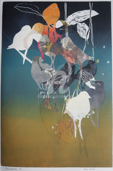 Отпечатки и Гравюры под названием "Tournepierres 18" - Olivia Quintin, Подлинное произведение искусства, гравюра