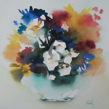 Painting titled "VA5 les candides 3" by Olivia Quintin, Original Artwork, Watercolor