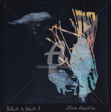 Incisioni, stampe intitolato "black is black 3" da Olivia Quintin, Opera d'arte originale, incisione
