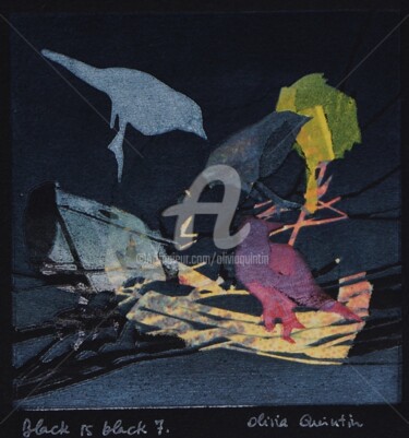 Incisioni, stampe intitolato "black is black 7" da Olivia Quintin, Opera d'arte originale, incisione