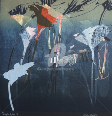 Druckgrafik mit dem Titel "Troglodytes 3" von Olivia Quintin, Original-Kunstwerk, Gravur