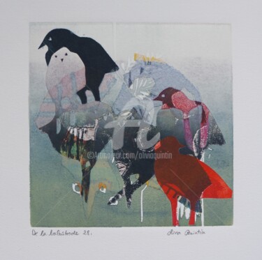 Gravures & estampes intitulée "De la balustrade 28" par Olivia Quintin, Œuvre d'art originale, Gravure