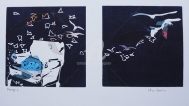 Gravures & estampes intitulée "Mirage 2" par Olivia Quintin, Œuvre d'art originale, Gravure