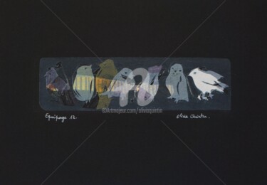 Druckgrafik mit dem Titel "Equipage 12" von Olivia Quintin, Original-Kunstwerk, Gravur