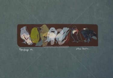 Gravures & estampes intitulée "Equipage 14" par Olivia Quintin, Œuvre d'art originale, Gravure