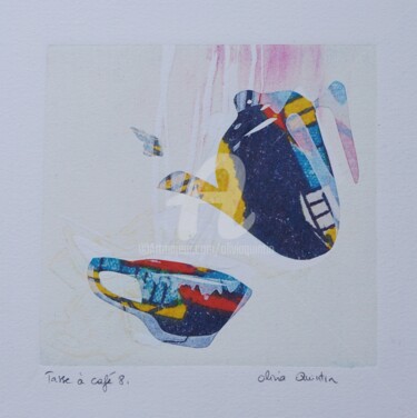 Εκτυπώσεις & Χαρακτικά με τίτλο "Tasse à café 8" από Olivia Quintin, Αυθεντικά έργα τέχνης, Χαρακτική