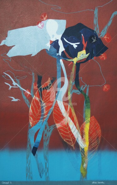 Druckgrafik mit dem Titel "Canopée 3" von Olivia Quintin, Original-Kunstwerk, Gravur