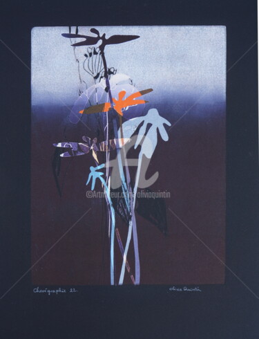 Incisioni, stampe intitolato "Chorégraphie 22" da Olivia Quintin, Opera d'arte originale, incisione