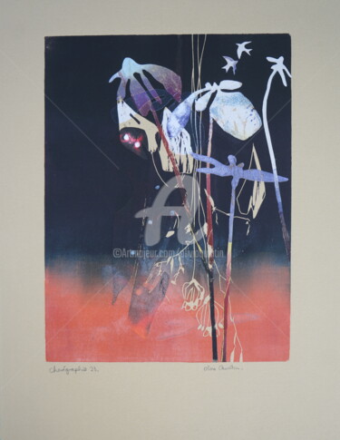 Druckgrafik mit dem Titel "Chorégraphie 23" von Olivia Quintin, Original-Kunstwerk, Gravur