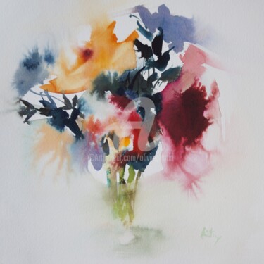 Painting titled "VA6 Les beaux souve…" by Olivia Quintin, Original Artwork, Watercolor