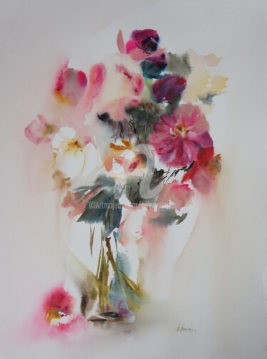 Peinture intitulée "Si douces" par Olivia Quintin, Œuvre d'art originale, Aquarelle