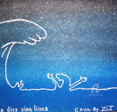 Pittura intitolato "1zit la vague nulla…" da Olivier Alias Zit. Zit_spdc, Opera d'arte originale, Spray