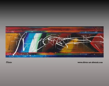 Schilderij getiteld "Graffiti" door Olivier Art Abstrait, Origineel Kunstwerk, Acryl Gemonteerd op Frame voor houten brancard