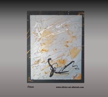 Картина под названием "Arabesque" - Olivier Art Abstrait, Подлинное произведение искусства, Акрил Установлен на Деревянная р…