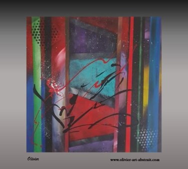 Painting titled "Color widow" by Olivier Art Abstrait, Original Artwork, Acrylic Mounted on Wood Stretcher frame