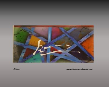 Painting titled "Mosaïque" by Olivier Art Abstrait, Original Artwork, Acrylic Mounted on Wood Stretcher frame