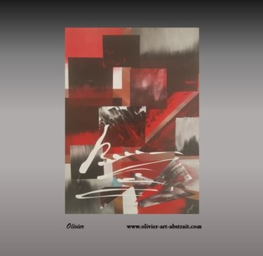 Peinture intitulée "Red Square" par Olivier Art Abstrait, Œuvre d'art originale, Acrylique Monté sur Châssis en bois