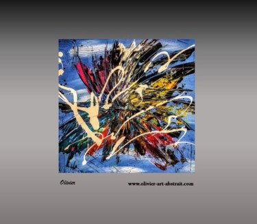 Картина под названием "Floracion" - Olivier Art Abstrait, Подлинное произведение искусства, Акрил Установлен на Деревянная р…