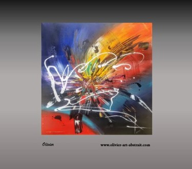 Картина под названием "Hygie" - Olivier Art Abstrait, Подлинное произведение искусства, Акрил Установлен на Деревянная рама…