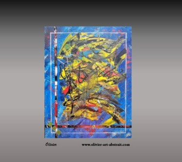 Painting titled "Mah-Heo-Yoh" by Olivier Art Abstrait, Original Artwork, Acrylic Mounted on Wood Stretcher frame