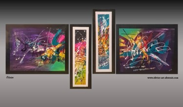 "Mahéo" başlıklı Tablo Olivier Art Abstrait tarafından, Orijinal sanat, Akrilik Ahşap Sedye çerçevesi üzerine monte edilmiş