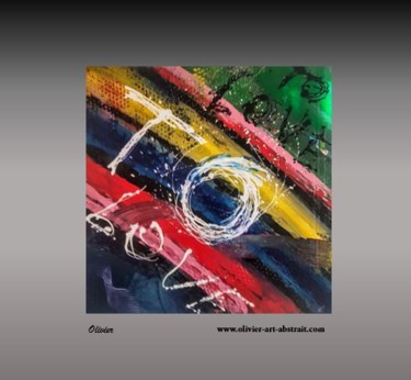 Картина под названием "Atsinas" - Olivier Art Abstrait, Подлинное произведение искусства, Акрил Установлен на Деревянная рам…