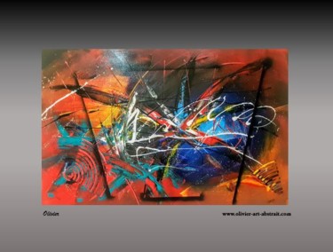 Painting titled "Apollon" by Olivier Art Abstrait, Original Artwork, Acrylic Mounted on Wood Stretcher frame