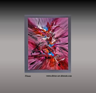 Painting titled "INTI" by Olivier Art Abstrait, Original Artwork, Acrylic Mounted on Wood Stretcher frame