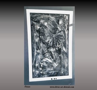 「Asgaya」というタイトルの絵画 Olivier Art Abstraitによって, オリジナルのアートワーク, アクリル ウッドストレッチャーフレームにマウント