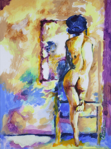 Pintura titulada "MON BEAU MIROIR" por Olivier Boulanger, Obra de arte original, Acrílico Montado en Bastidor de camilla de…