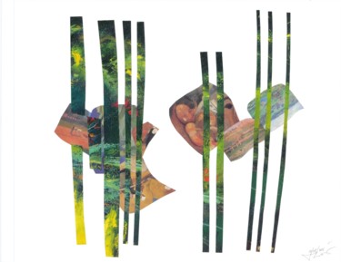 Collages titled "Mikado" by Olivier Bourgin, Original Artwork, Collages